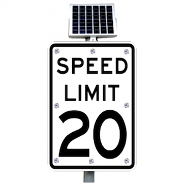 20mph Flashing Speed Limit Sign